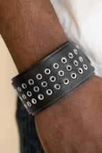 Load image into Gallery viewer, Road Rage Black Leather Urban Bracelet Paparazzi Accessories