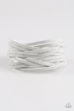 Load image into Gallery viewer, Shameless Shimmer White Leather Double Wrap Bracelet Paparazzi Accessories