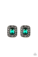 Load image into Gallery viewer, Young Money - Green Rhinestone Post Earrings Paparazzi Accessories