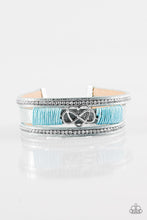 Load image into Gallery viewer, Hustlin Heart Blue Leather Bracelet Paparazzi Accessories