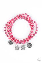 Load image into Gallery viewer, Gypsy Globetrotter Pink Stretchy Bracelet Paparazzi Accessories