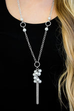 Load image into Gallery viewer, Hit The Runway Silver Pearl Necklace Paparazzi Accessories