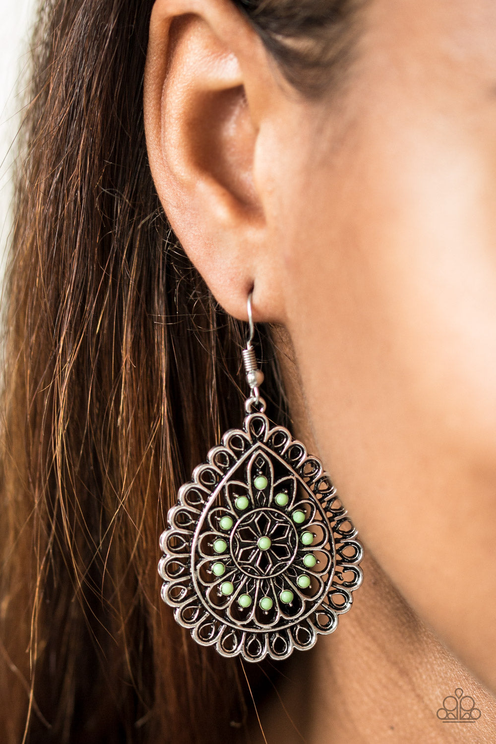 Sweet as Spring Green Earring Paparazzi Accessories