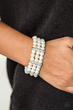 Load image into Gallery viewer, Put On Your Glam Face White Bracelet Paparazzi Accessories