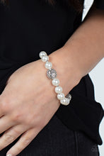 Load image into Gallery viewer, Upscale Whimsy - White Pearl Stretchy Bracelet Paparazzi Accessories