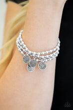 Load image into Gallery viewer, Gypsy Globetrotter White Bracelet Paparazzi Accessories