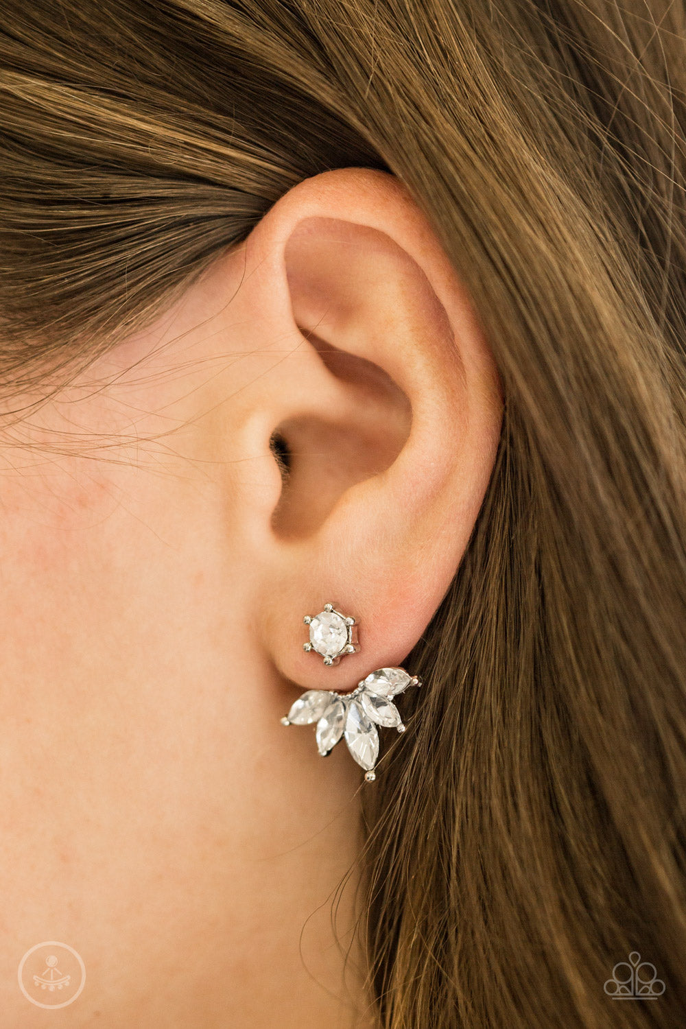 Hidden Talent White Jacket Earring Paparazzi Accessories