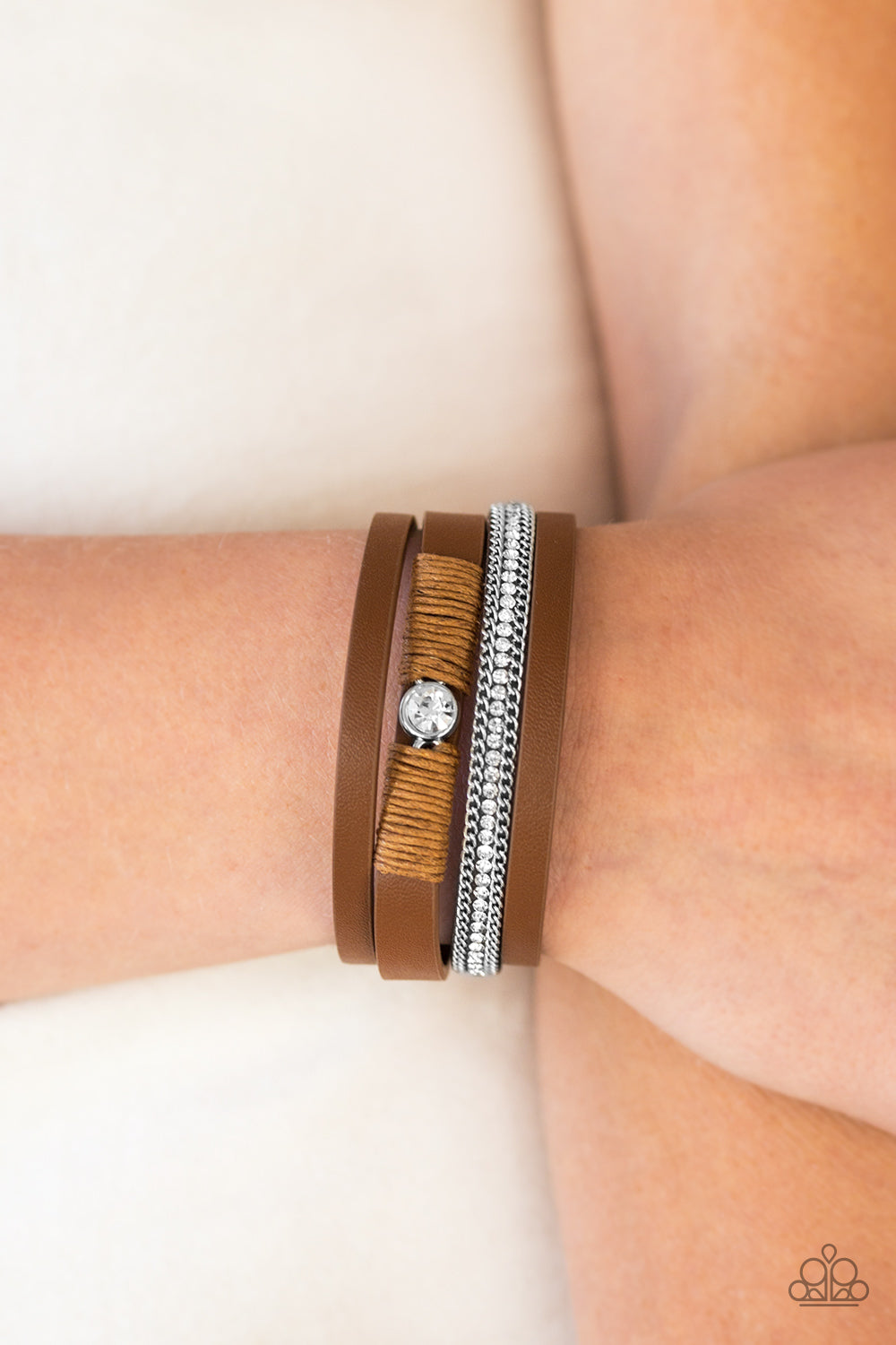 Catwalk Craze - Brown Leather Bracelet Paparazzi Accessories