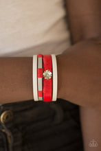 Load image into Gallery viewer, Wildflower Wanderlust Red Leather Urban Bracelet Paparazzi Accessories