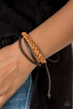 Load image into Gallery viewer, Desert Drive Brown Leather Bracelet Paparazzi Accessories