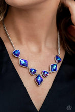 Load image into Gallery viewer, Glittering Geometrics Purple Oil Spill Rhinestone Necklace Paparazzi Accessories