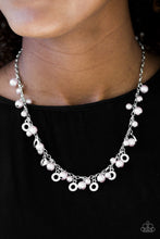 Load image into Gallery viewer, Elegant Ensemble Silver Pearl Necklace Paparazzi Accessories