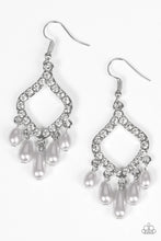 Load image into Gallery viewer, Divinely Diamond Silver Earring Paparazzi Accessories