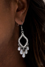 Load image into Gallery viewer, Divinely Diamond Silver Earring Paparazzi Accessories