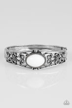 Load image into Gallery viewer, Joyful Journeys White Hinge Bracelet Paparazzi Accessories