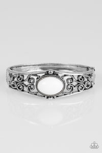 hinge,white,Joyful Journeys White Hinge Bracelet