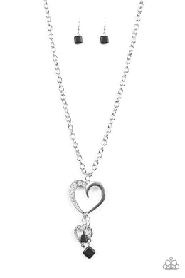 A Big Heart Black Necklace Paparazzi Accessories