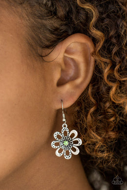 Fashion Floret Green Earring Paparazzi Accessories