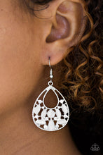 Load image into Gallery viewer, Just DEWing My Thing - White Earrings Paparazzi Accessories