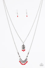 Load image into Gallery viewer, Bohemian Belle - Red Necklace Paparazzi Accessories