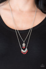 Load image into Gallery viewer, Bohemian Belle - Red Necklace Paparazzi Accessories