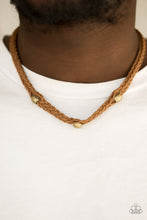Load image into Gallery viewer, Mountain Mogul Brass Urban Necklace Paparazzi Accessories