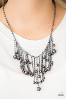 Catwalk Champ Black Gunmetal Necklace Paparazzi Accessories