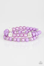 Load image into Gallery viewer, Teasingly Tinseltown Purple Bracelet Paparazzi Accessories