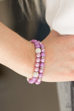 Load image into Gallery viewer, Teasingly Tinseltown Purple Bracelet Paparazzi Accessories