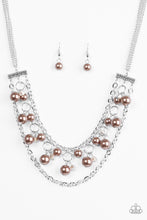 Load image into Gallery viewer, Rockefeller Romance Brown Necklace Paparazzi Accessories