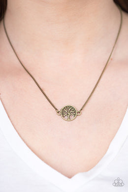 Treetop Trend Brass Necklace Paparazzi Accessories