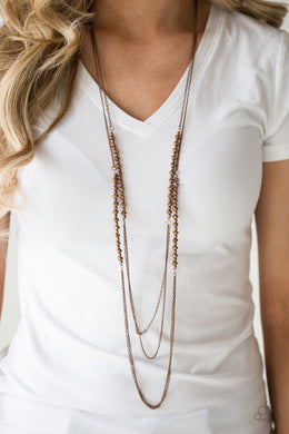 Shimmer Showdown Copper Necklace Paparazzi Accessories