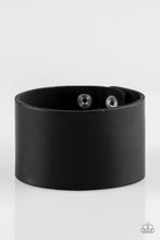 Load image into Gallery viewer, Alley Rally Black Leather Bracelet Paparazzi Accessories
