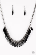 Load image into Gallery viewer, Jersey Shore Black Gunmetal Necklace Paparazzi Accessories