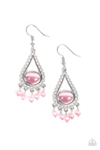 Load image into Gallery viewer, Give Me The Glowdown Pink Moonstone Earring Paparazzi Accessories