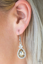 Load image into Gallery viewer, Self-Made Millionaire Brown Rhinestone Earring Paparazzi Accessories