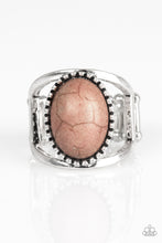 Load image into Gallery viewer, Canyon Cache Brown Stone Ring Paparazzi Accessories