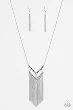 Load image into Gallery viewer, Alpha Glam Silver Necklace Paparazzi Accessories