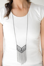 Load image into Gallery viewer, Alpha Attitude Black Necklace Paparazzi Accessories