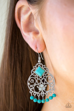 Western Wonder Blue Earring Paparazzi Accessories