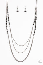 Load image into Gallery viewer, Shimmer Showdown Black Necklace Paparazzi Accessories
