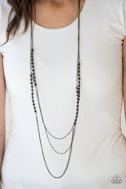 Shimmer Showdown Black Necklace Paparazzi Accessories