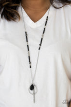 Load image into Gallery viewer, Teardroppin Tassels Black Necklace Paparazzi Accessories