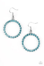 Load image into Gallery viewer, Bubblicious Blue Rhinestone Earring Paparazzi Accessories