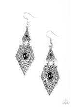 Load image into Gallery viewer, Drifting Dunes Black Earring Paparazzi Accessories