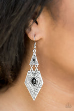 Load image into Gallery viewer, Drifting Dunes Black Earring Paparazzi Accessories