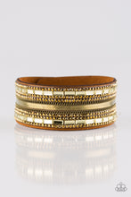 Load image into Gallery viewer, Teasingly Tomboy Brass Leather Wrap Bracelet Paparazzi Accessories