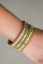 Load image into Gallery viewer, Teasingly Tomboy Brass Leather Wrap Bracelet Paparazzi Accessories