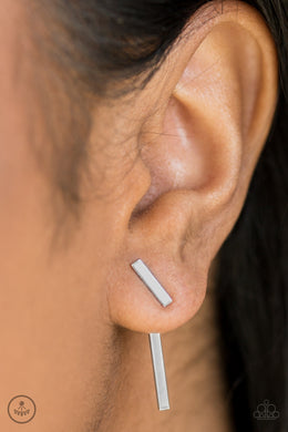 Minimally Maverick Silver Jacket Earring Paparazzi Accessories