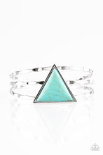 Load image into Gallery viewer, Put Up a Frontier Blue Cuff Bracelet Paparazzi Accessories